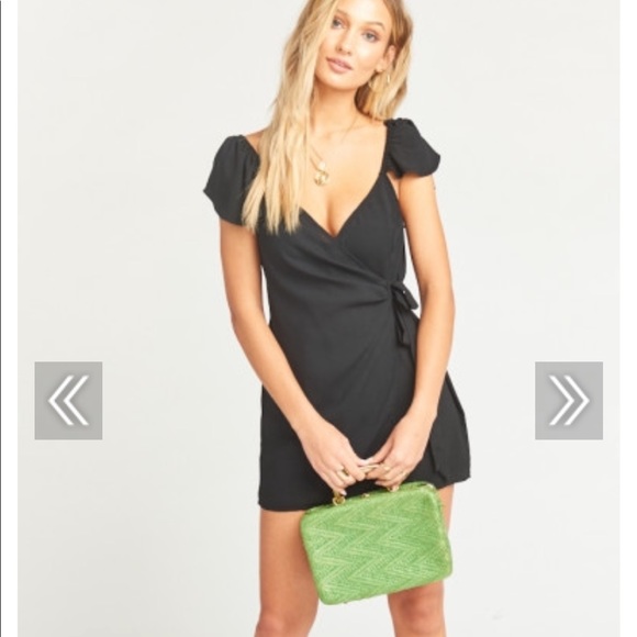 NWOT Show Me Your MuMu Black Elena Wrap Romper - Picture 11 of 12